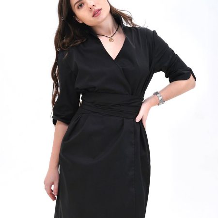 Сукня з широким поясом wrap-dress